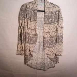 Maurices Beige and Grey Cardigan